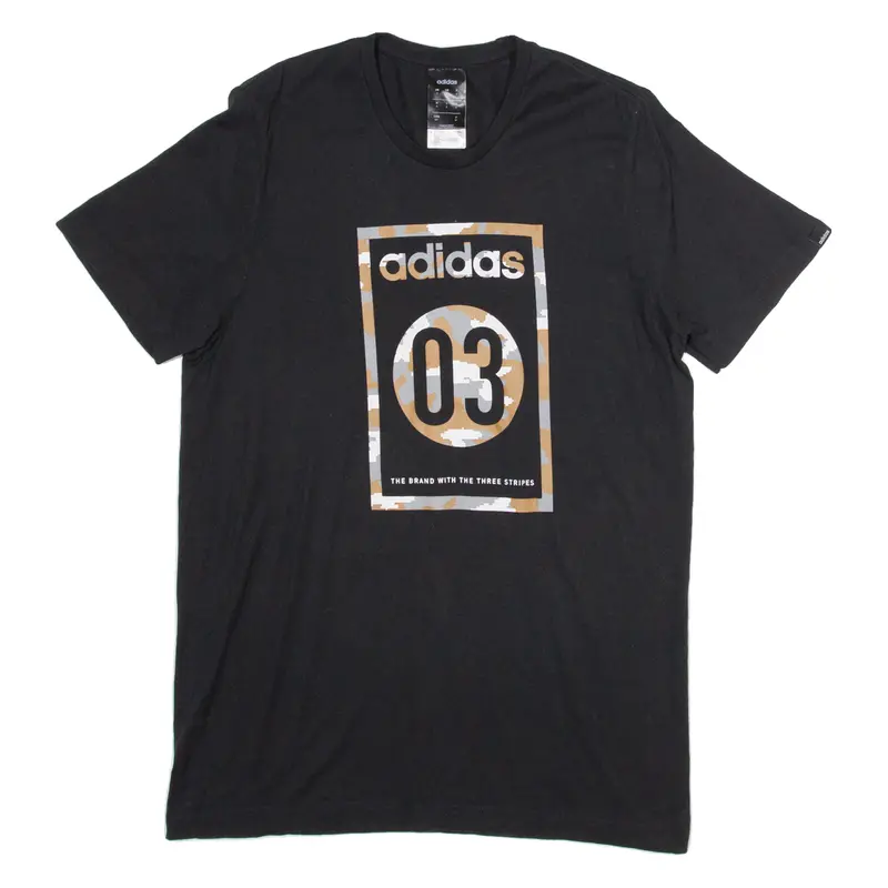 Adidas Mens T-Shirt Black S 1