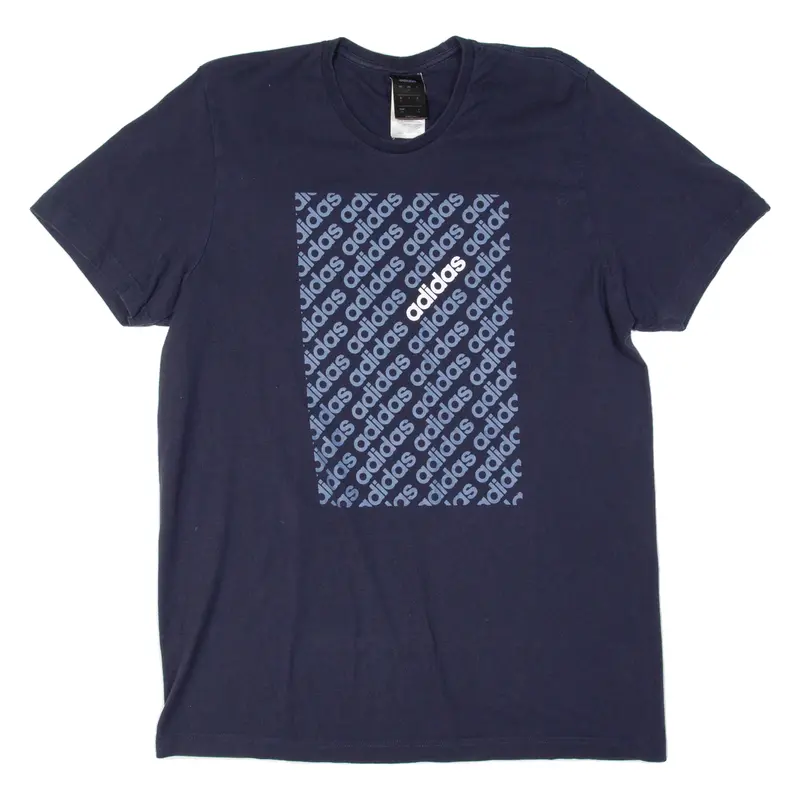 Adidas Mens T-Shirt Blue L 1