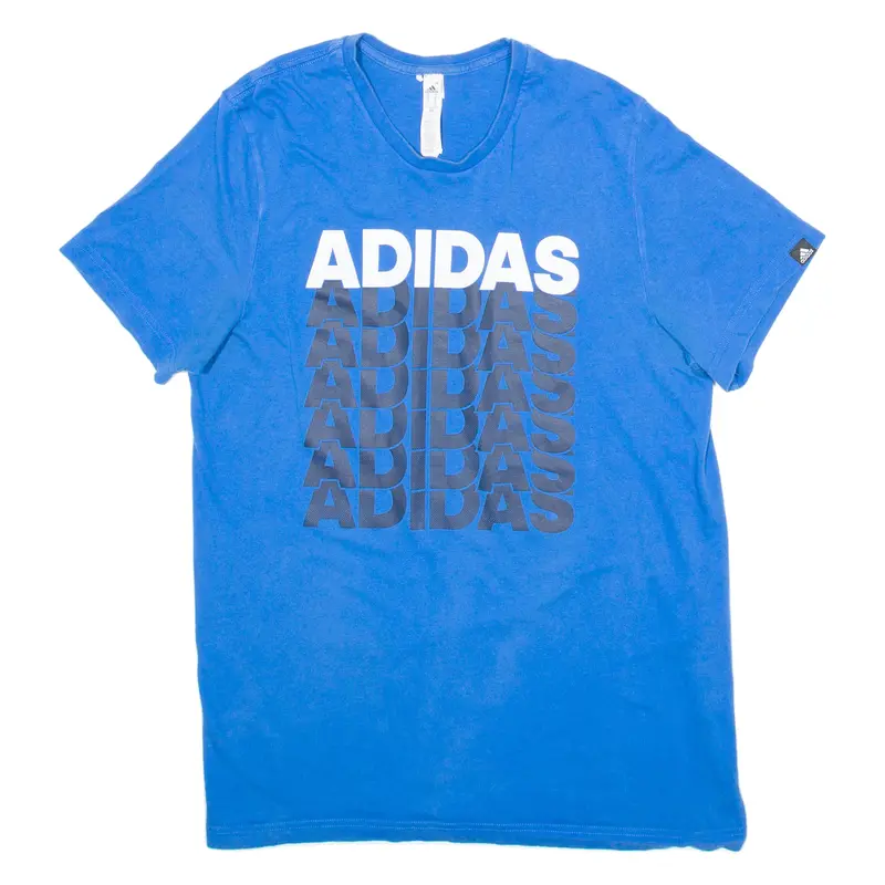 Adidas Mens T-Shirt Blue M 1