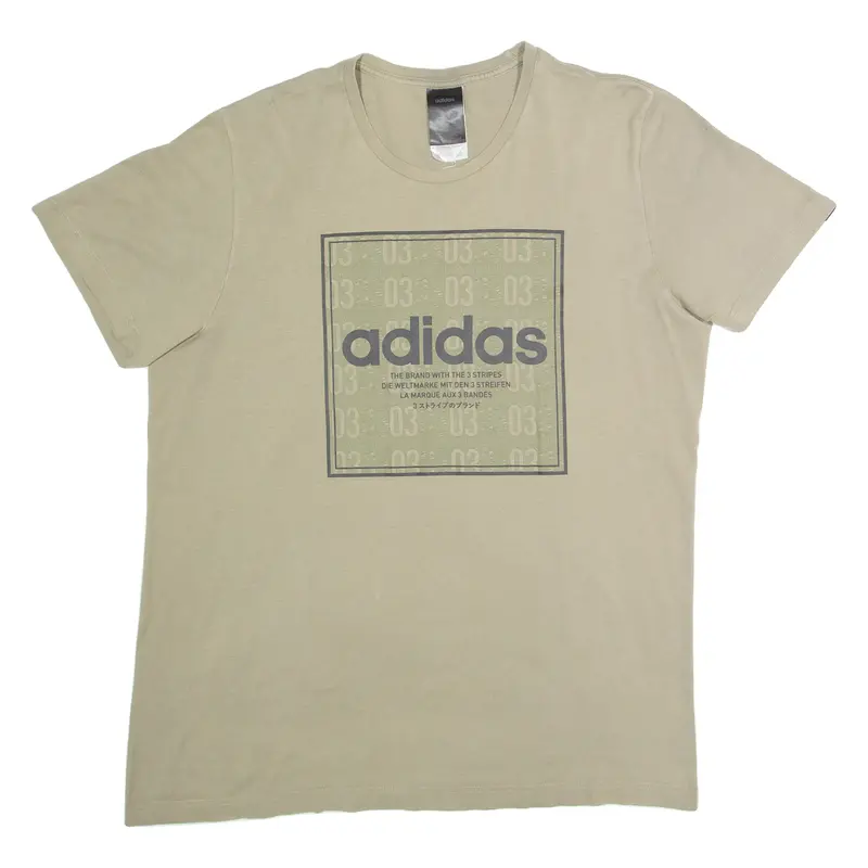 Adidas Mens T-Shirt Brown M 1