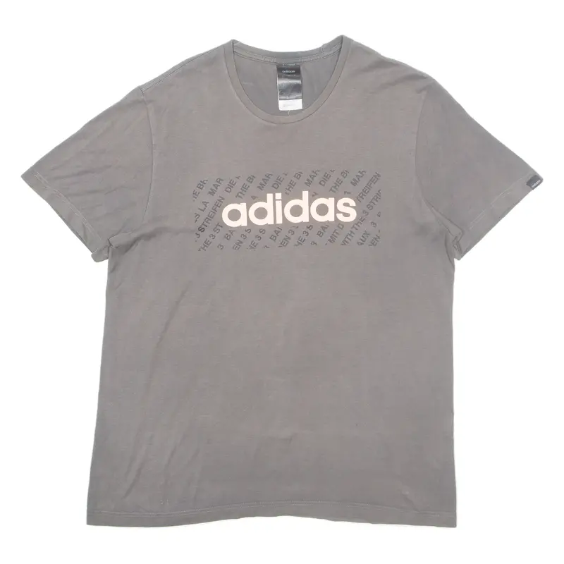 Adidas Mens T-Shirt Brown M 1