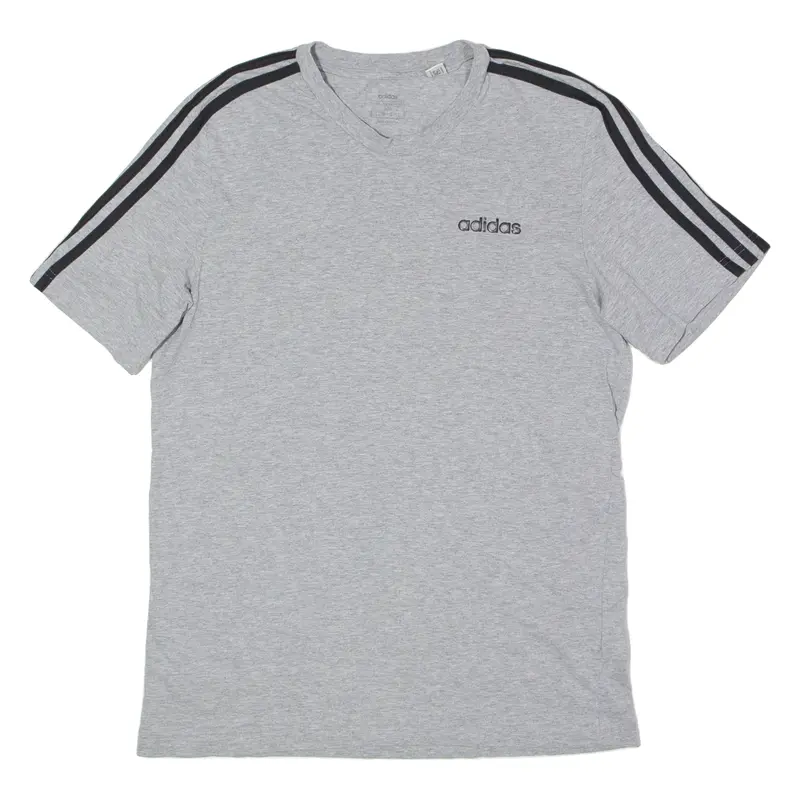 Adidas Mens T-Shirt Grey Crew Neck M 1