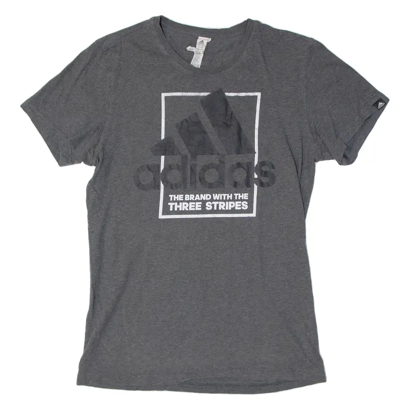 Adidas Mens T-Shirt Grey S 1