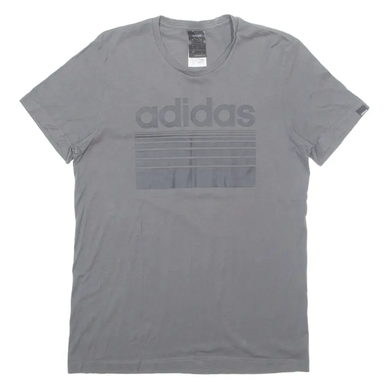 Adidas Mens T-Shirt Grey S 1