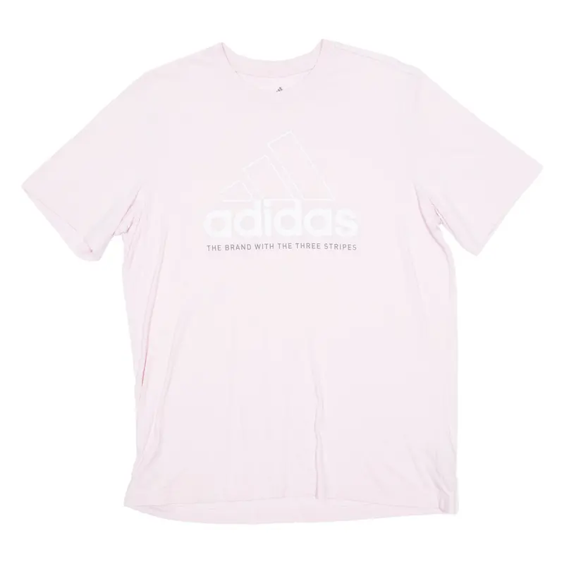 Adidas Mens T-Shirt Pink Crew Neck M 1