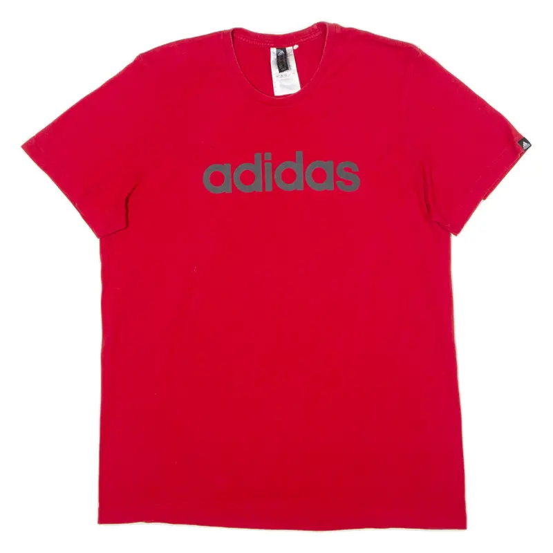 Adidas Mens T-Shirt Red Crew Neck M 1