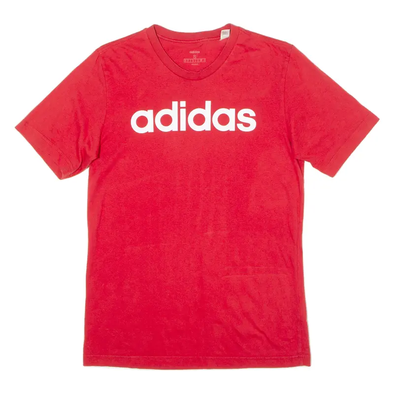 Adidas Mens T-Shirt Red Crew Neck S 1