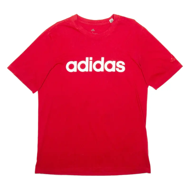 Adidas Mens T-Shirt Red L 1