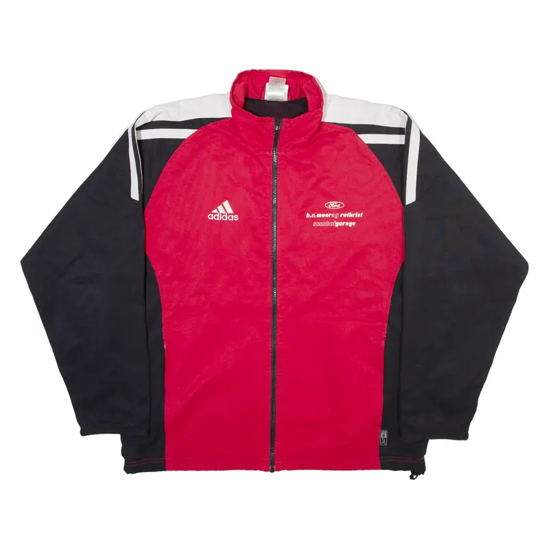 Adidas Mens Track Jacket Red Colourblock Xl 1