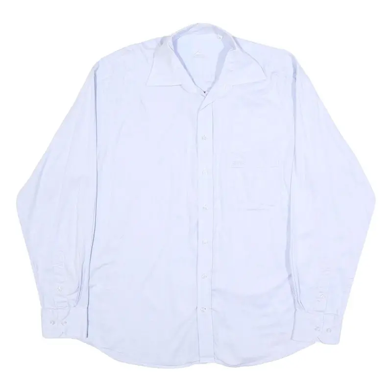 Adidas Mens White Cotton Shirt L Classic Button Down Long Sleeve Casual 1