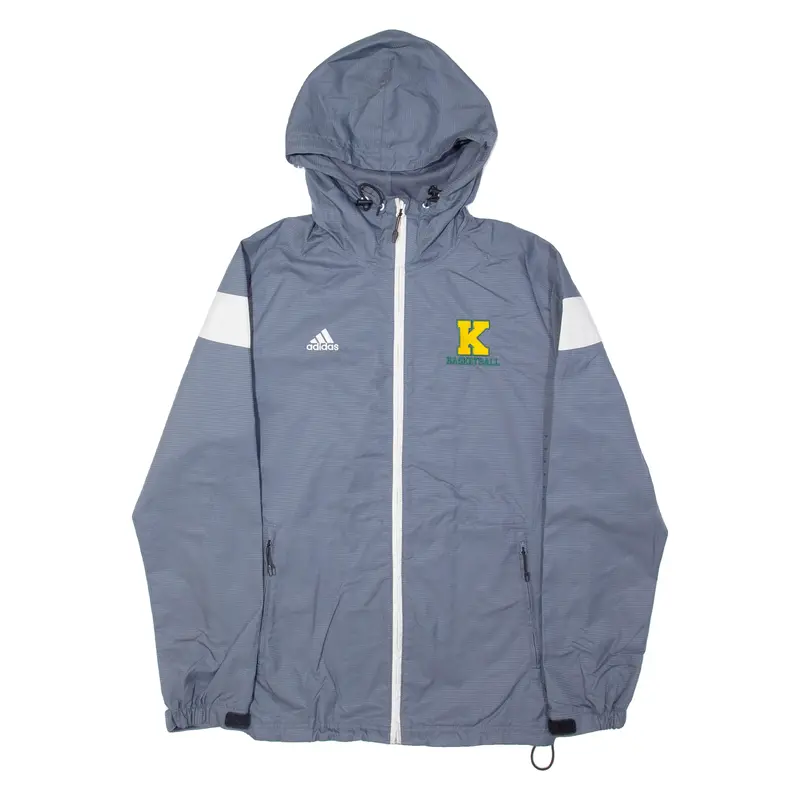 Adidas Mens Windbreaker Jacket Grey Hooded S 1