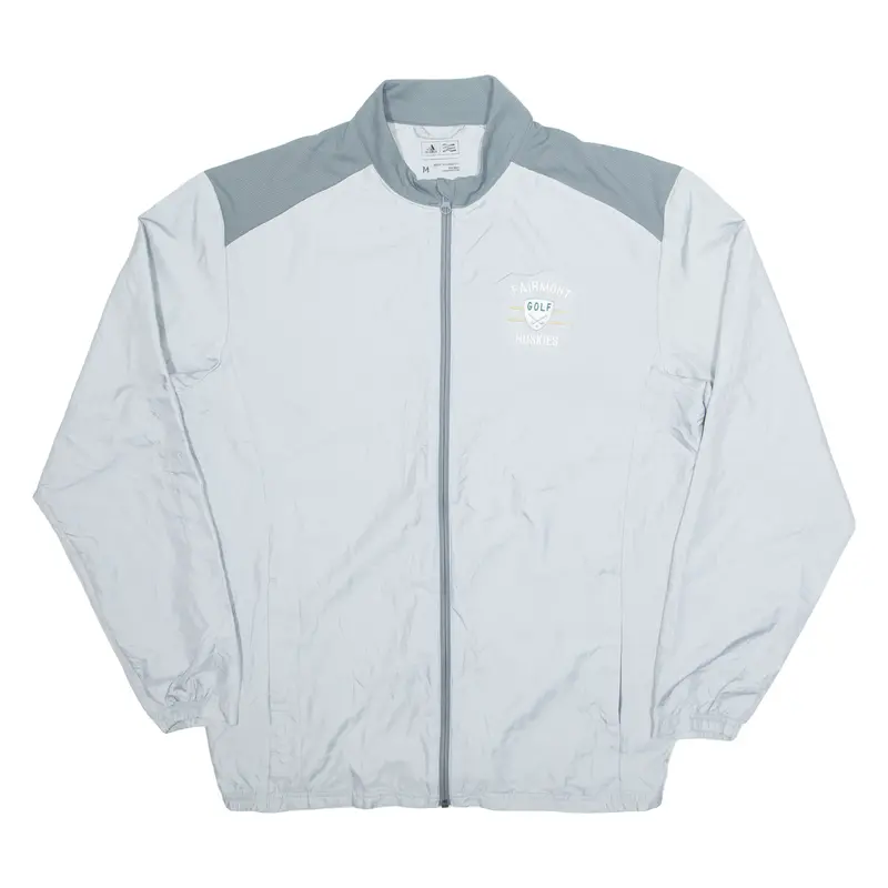Adidas Mens Windbreaker Jacket Grey M 1