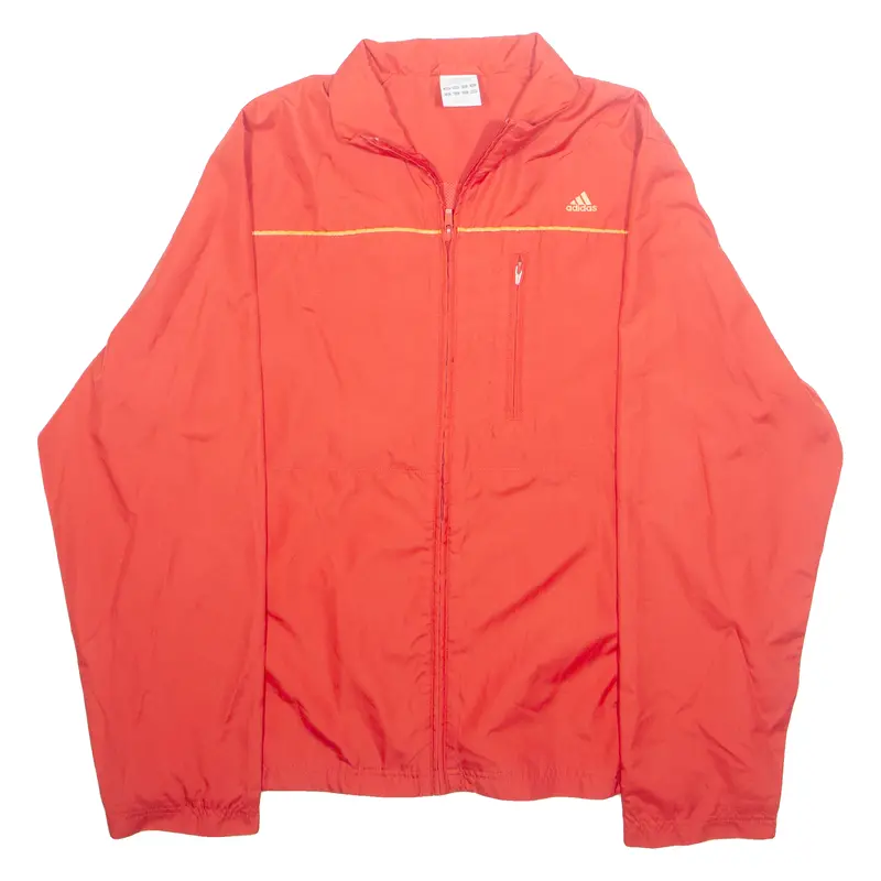 Adidas Mesh Lined Womens Track Jacket Orange L 1
