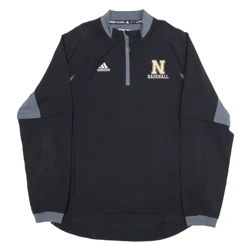 Adidas Northeastern Baseball Mens Sweatshirt Black 1/4 Zip Usa S 1