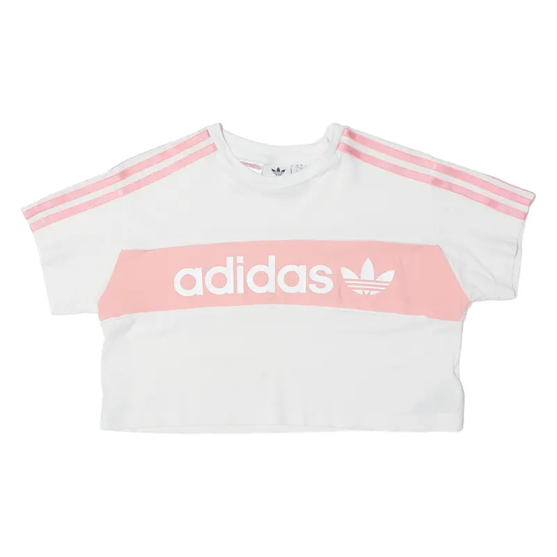 Adidas Originals Cropped Girls T-Shirt White 9-10Y 1