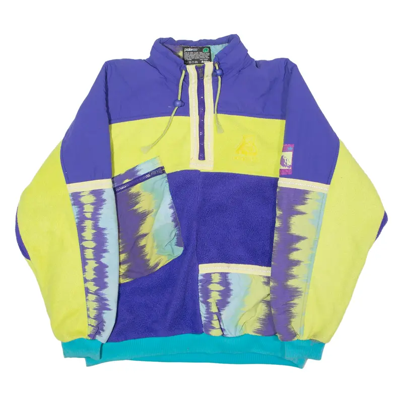 Adidas Originals Polarlite Trekking Mens Pullover Jacket Purple 90S Crazy Pattern M 1
