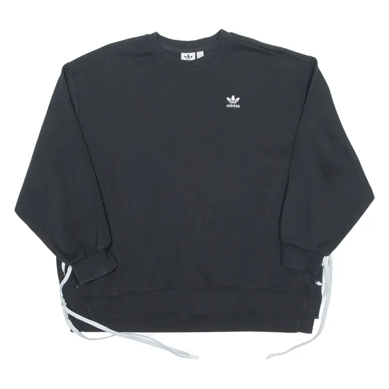 Adidas Originals Womens Sweatshirt Black Crew Neck Uk 12 1