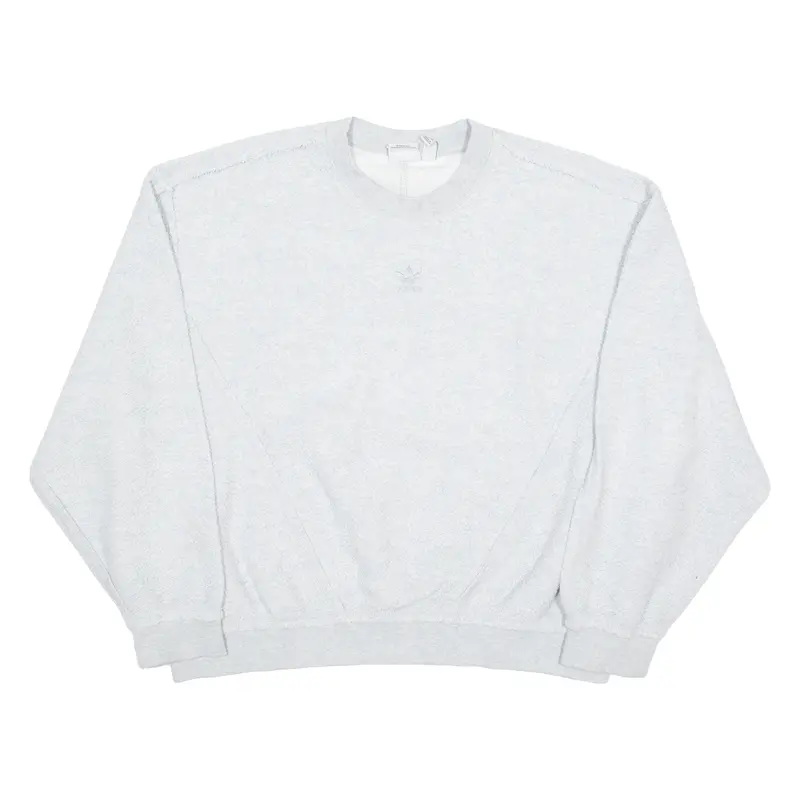 Adidas Originals Womens Sweatshirt Grey Crewneck Uk 8 1