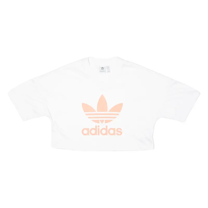 Adidas Originals Womens T-Shirt White V-Neck Uk 14 1
