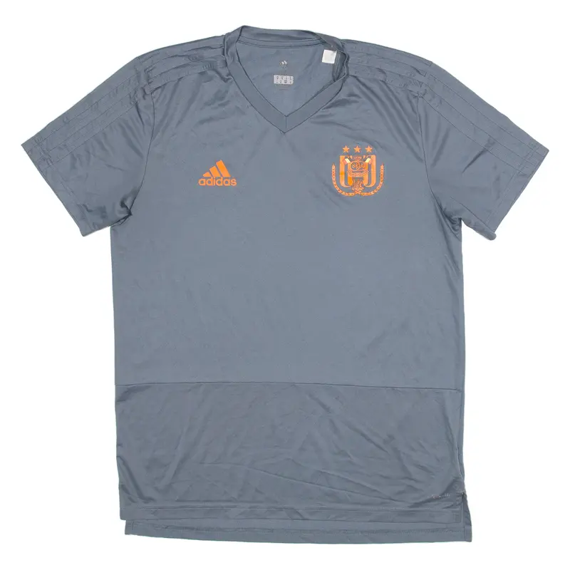 Adidas Rsc Anderlecht Mens Football Shirt T-Shirt Grey V-Neck M 1