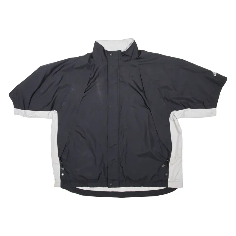 Adidas Short Sleeved Mens Windbreaker Jacket Black Xl 1