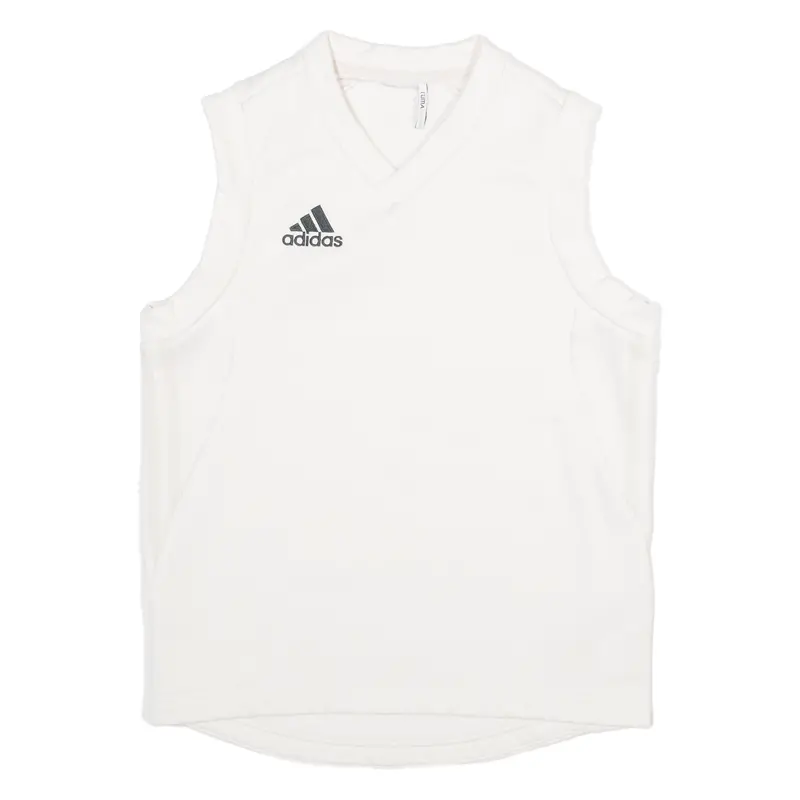 Adidas Sleeveless Womens Sweatshirt White V-Neck S 1