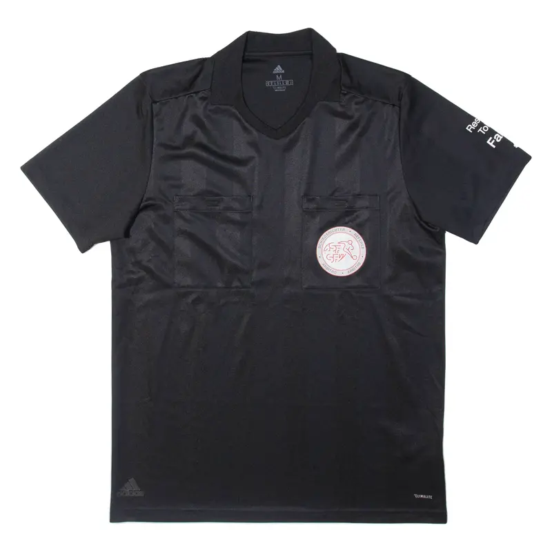 Adidas Swiss Fa Referee Mens Football Shirt T-Shirt Black V-Neck M 1