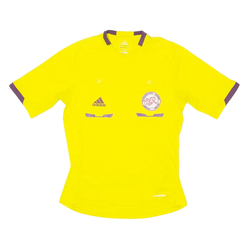 Adidas Switzerland Fa Referee Mens Football Shirt Jersey Yellow M 1