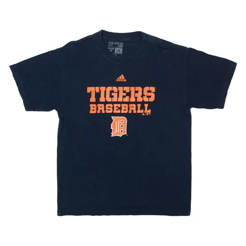 Adidas Tigers Baseball Boys T-Shirt Blue Usa Xl 1