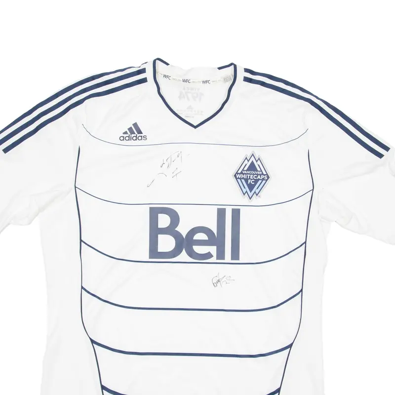 Adidas Vancouver Whitecapes Signed Mens Football Shirt T-Shirt White Usa Xl 2