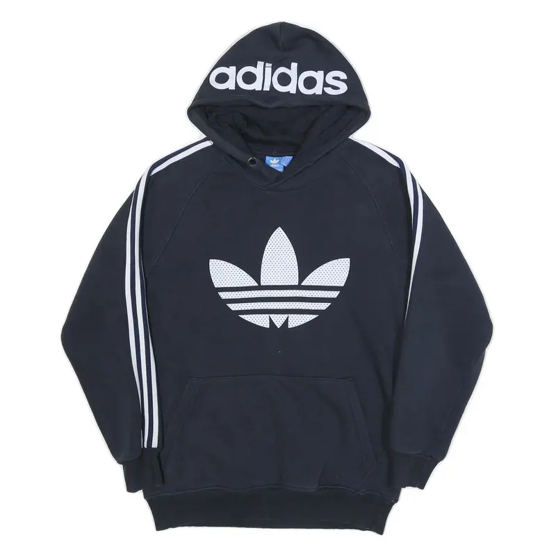 Adidas Womens Black Hoodie Xl Cotton Blend Sportswear Casual Pullover 1