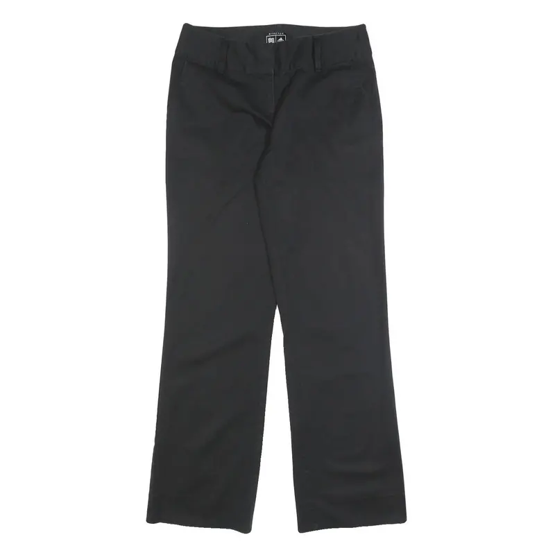 Adidas Womens Cotton Blend Black Relaxed Straight Trousers W30 L31 Stylish 1