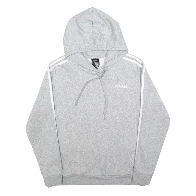 Adidas Womens Grey Hoodie L Cotton Blend Casual Sportswear Sweatshirt 1
