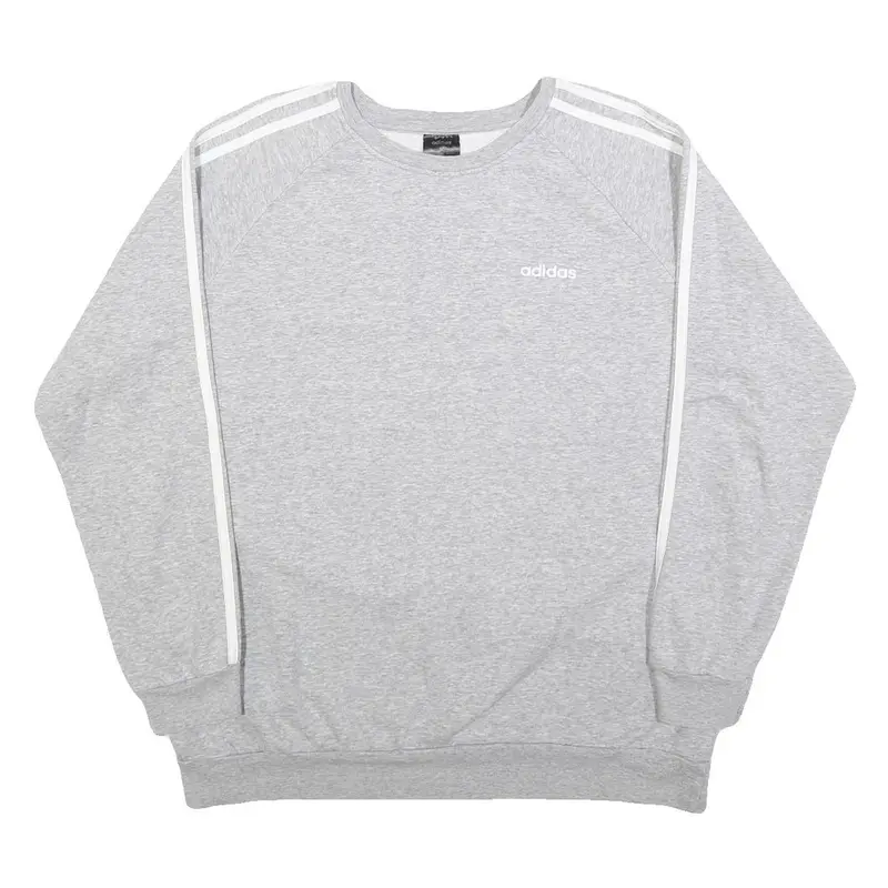 Adidas Womens Grey Sweatshirt Crew Neck M Cotton Blend Casual Retro 1
