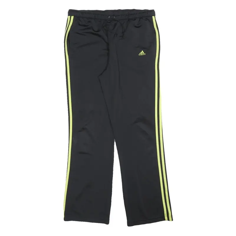 Adidas Womens Joggers Black & Neon Yellow Slim Tapered Uk 18 W36 L32 Sportswear 1