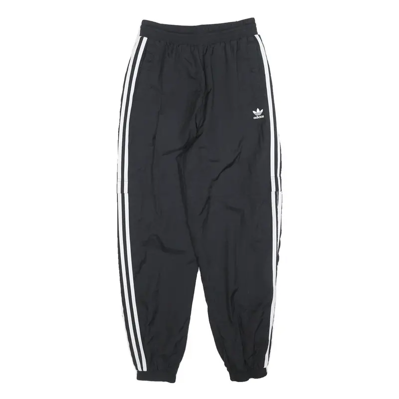 Adidas Womens Joggers Black & White Regular Tapered Uk 10 W26 L26 Track Pants 1