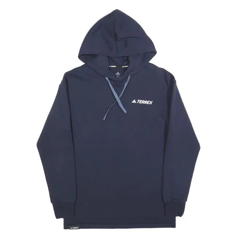 Adidas Womens Navy Blue Terrex Pullover Hoodie Xs Lightweight Sportswear 1