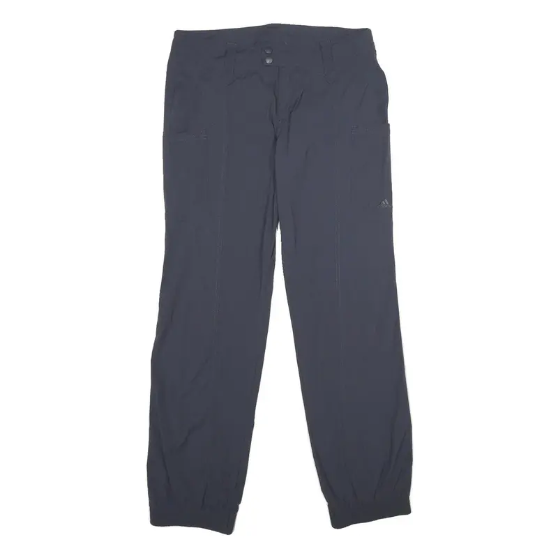 Adidas Womens Polyamide Blend Black Regular Straight Trousers W32 L32 Sportswear 1