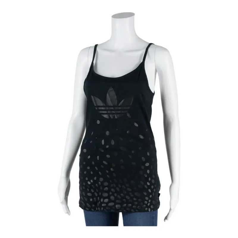Adidas Womens Sports Vest Black Sleeveless Spotted S 1