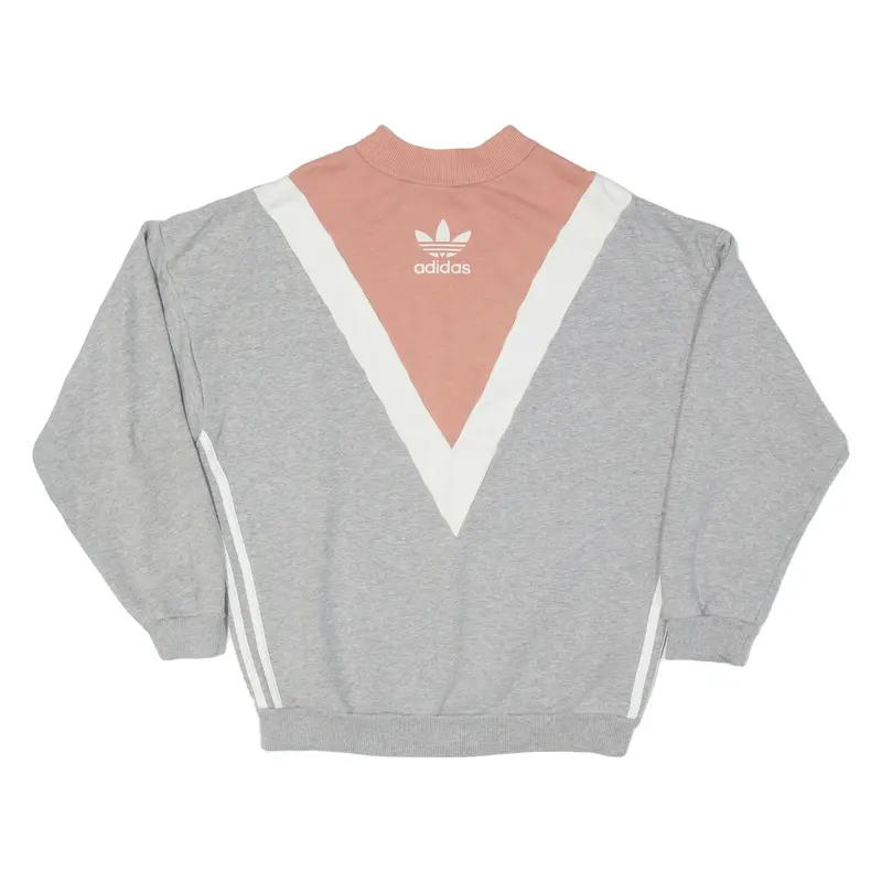 Adidas Womens Sweatshirt Grey High Neck Uk 10 1