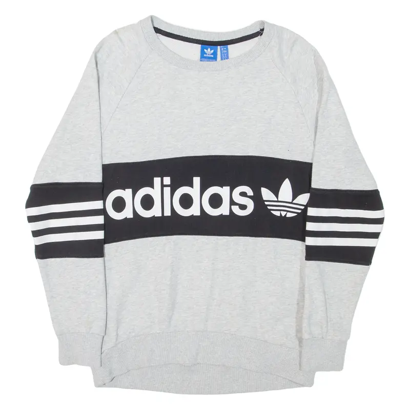 Adidas Womens Sweatshirt Grey Uk 8 1