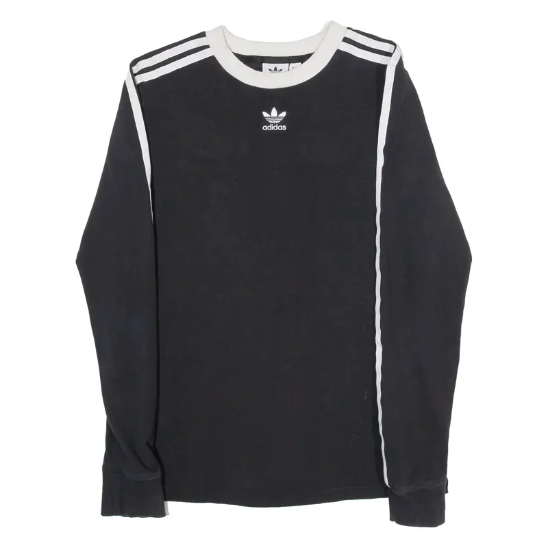 Adidas Womens T-Shirt Black Long Sleeve Uk 8 1