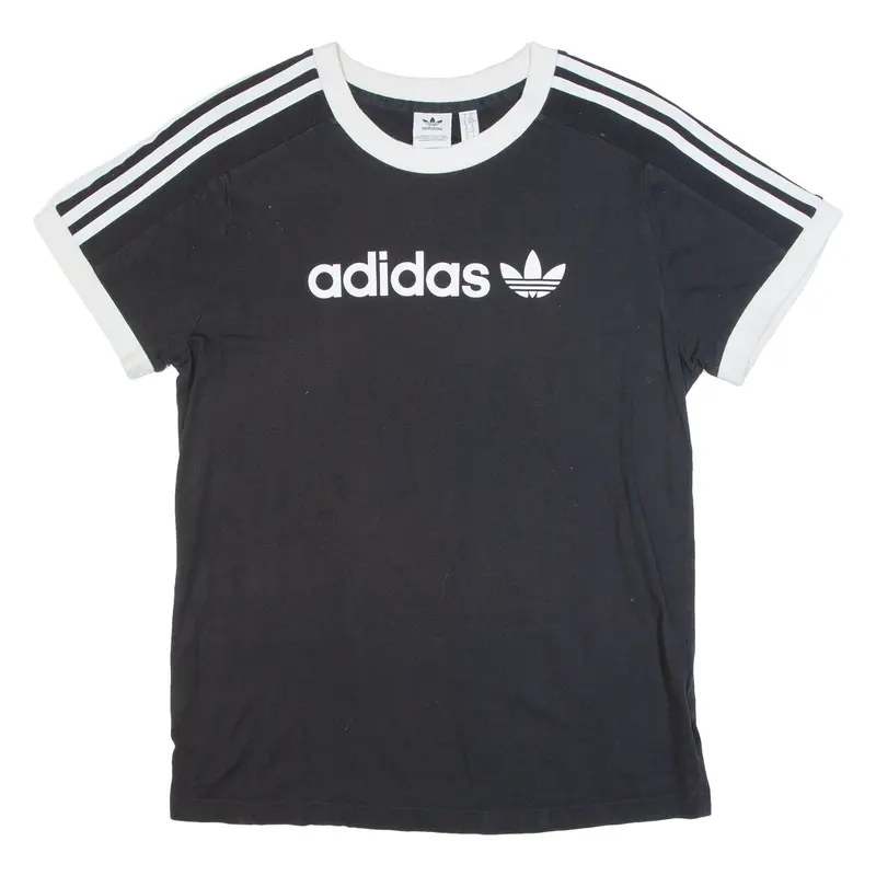 Adidas Womens T-Shirt Black Uk 6 1