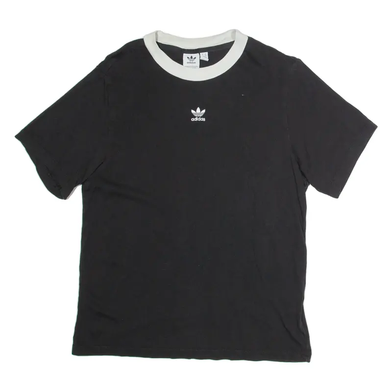 Adidas Womens T-Shirt Black Uk 6 1