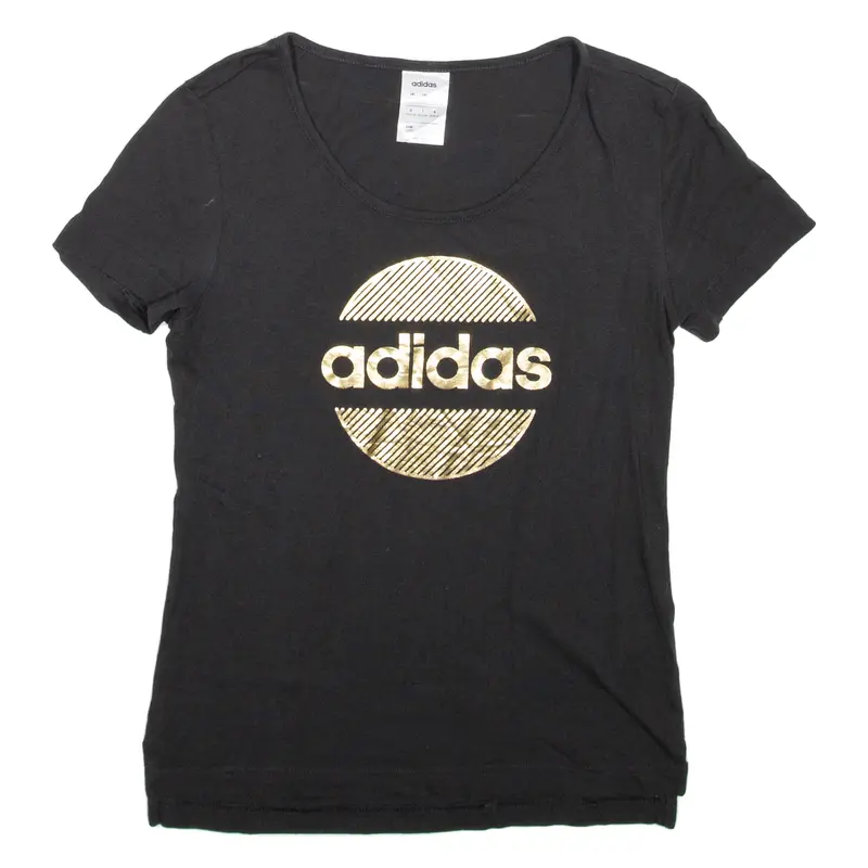 Adidas Womens T-Shirt Black Xs 1