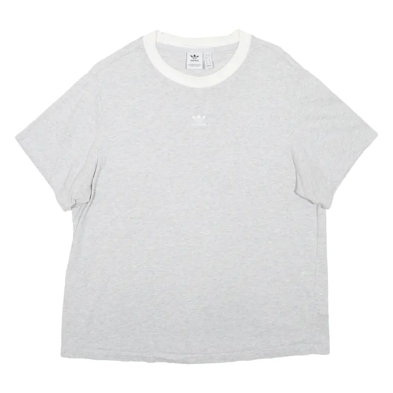 Adidas Womens T-Shirt Grey Uk 16 1