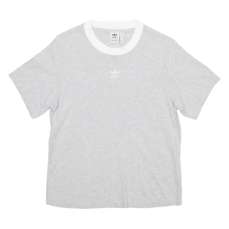 Adidas Womens T-Shirt Grey Uk 4 1