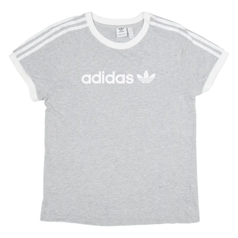 Adidas Womens T-Shirt Grey Uk 6 1