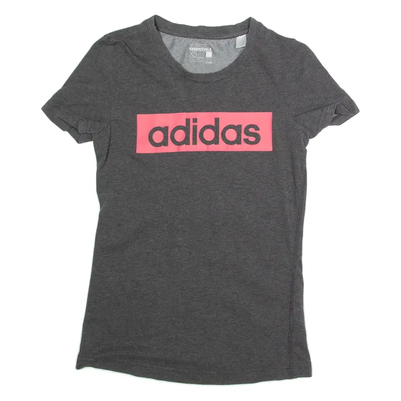 Adidas Womens T-Shirt Grey Xs 1