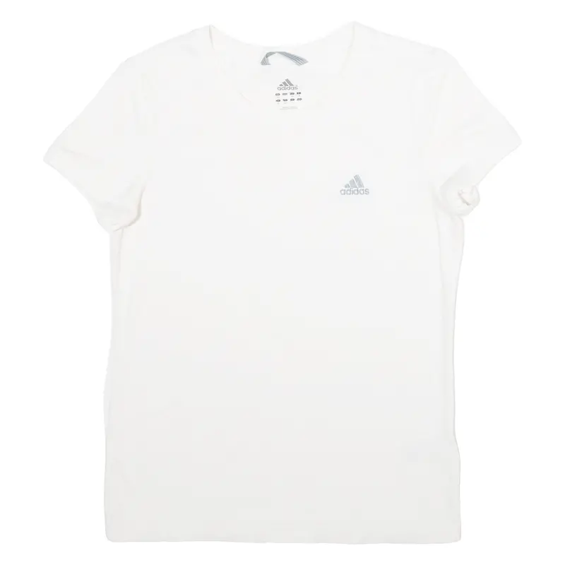 Adidas Womens T-Shirt White Uk 12 1